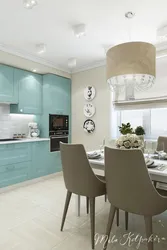 Mint chairs in the kitchen interior