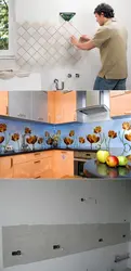 Ас үйде плиткалардың орнына фотосурет