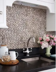 In the kitchen instead of tiles photo
