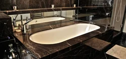Bathtubs Made Of Artificial Stone In The Interior Photo