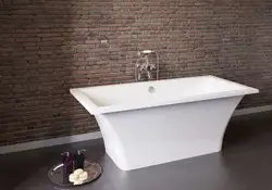 Bathtubs made of artificial stone in the interior photo