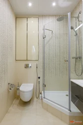 Design of a combined bathroom with shower partition