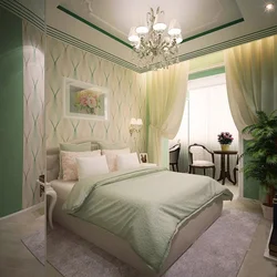 Beige green bedroom photo