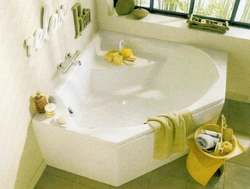 Photo of a bathtub with a custom bathtub