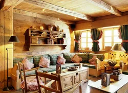 Living Room Kitchen Design In A Country House