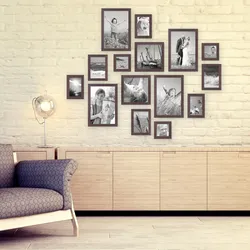 Пәтердегі қабырғаларға фотосуреттерді қойыңыз