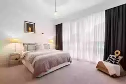 Photo of curtains for a bedroom with light walls