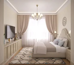 Photo of curtains for a bedroom with light walls