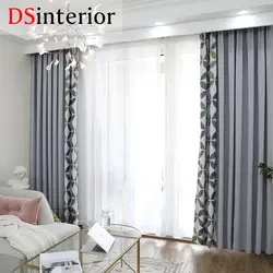 Curtains for the living room in a modern style gray photo