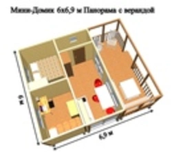 Хонаи 6x6 бо сурати ҳаммом
