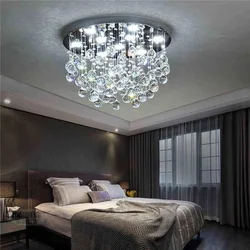 Ceiling In The Bedroom With Lighting Without A Chandelier Photo