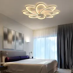 Ceiling In The Bedroom With Lighting Without A Chandelier Photo