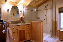 Bathroom design in a frame house