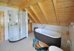 Bathroom design in a frame house