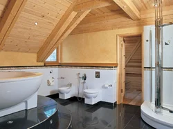 Bathroom design in a frame house