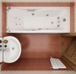 Bathroom design 160 by 170