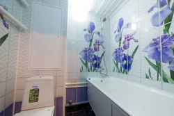 Bathroom interior made of plastic panels