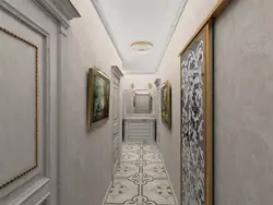 Tile design in a narrow hallway