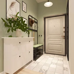 Tile design in a narrow hallway