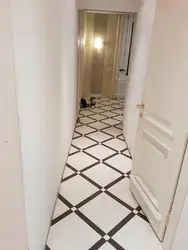 Tile design in a narrow hallway