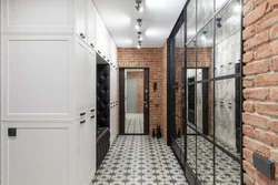 Tile design in a narrow hallway