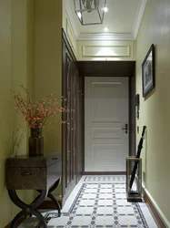 Tile design in a narrow hallway