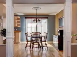 Columns in the kitchen interior