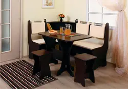Small kitchen interior table and chairs