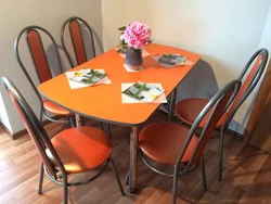 Small kitchen interior table and chairs
