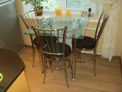 Small kitchen interior table and chairs