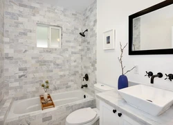 Tiles In The Bathroom Partially Photo