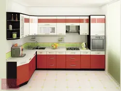 Corner combined kitchens photo