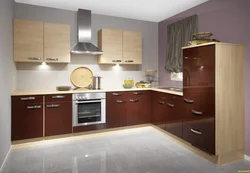 Corner combined kitchens photo