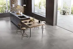 Matte porcelain tiles in the kitchen interior