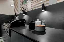 Matte porcelain tiles in the kitchen interior
