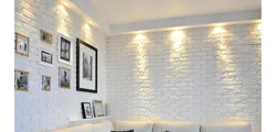 Bathroom design with decorative bricks