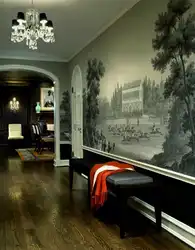 Frescoes in the apartment on the walls photo