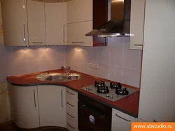 Small Corner Kitchen Design With Sink In The Corner