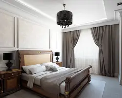 Қараңғы Жиһаз Фотосуреті Бар Классикалық Жатын Бөлмелері