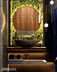 Bath with moss design