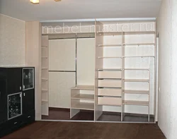 Sliding wardrobe inside view for hallway photo
