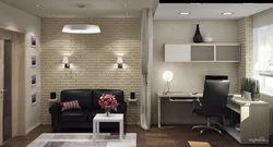 Living room wallpaper brick combined photos