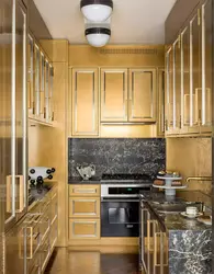 Gray and gold in the kitchen interior