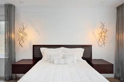 Sconce in a modern bedroom photo