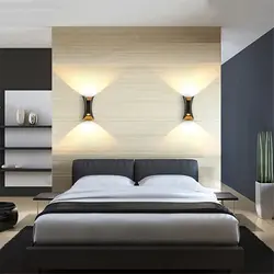 Sconce in a modern bedroom photo