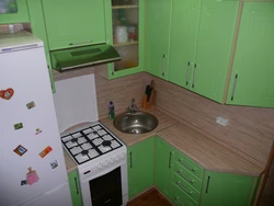 Small kitchen design with gas stove