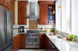 Small kitchen design with gas stove