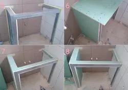 DIY wooden bathroom cabinet photo drawings