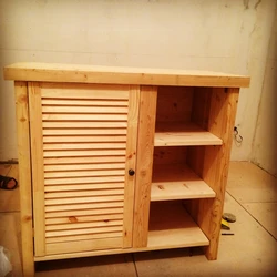 DIY wooden bathroom cabinet photo drawings