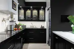 Black elements in the kitchen interior